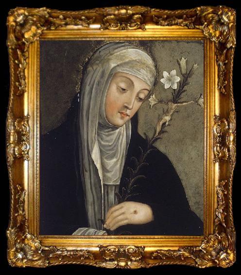 framed  unknow artist St Catherine of Siena, ta009-2